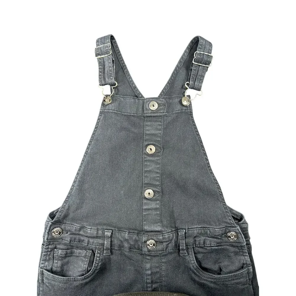 OshKosh B'gosh Sz 14 Girls Straight Leg Black Overalls- Preowned some stretch
